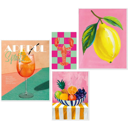 Set wanddecoratie in diverse formaten Zomerse set 50x40 - Slim Frame - Reinders