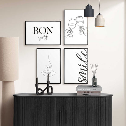 Set wanddecoratie Proost 30x20 - Slim Frame - Reinders