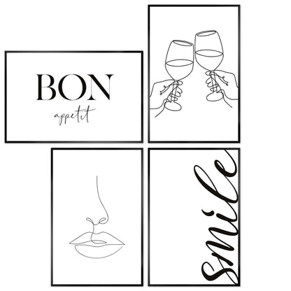 Set wanddecoratie Proost 30x20 - Slim Frame - Reinders