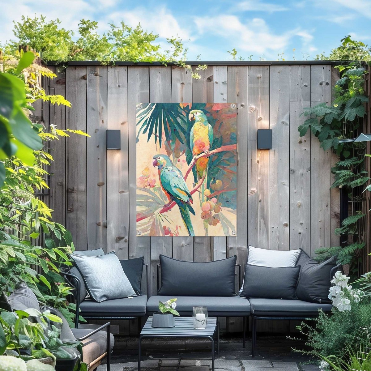 Tuinposter Bird Party 80x60 - Reinders