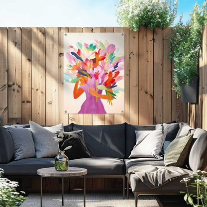 Tuinposter Bloemenmeisje 80x60 - Reinders