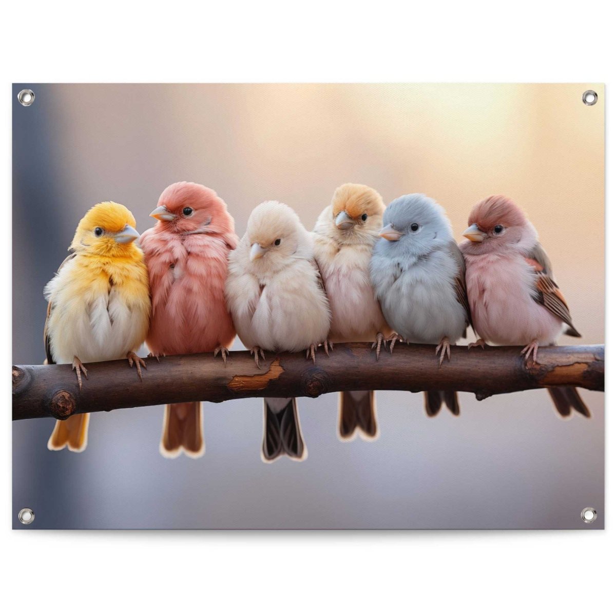 Tuinposter Pastel Birds 60x80 - Reinders