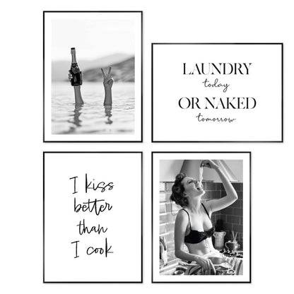 Wanddecoratieset Humor bundle 40x30 - Slim Frame - Reinders