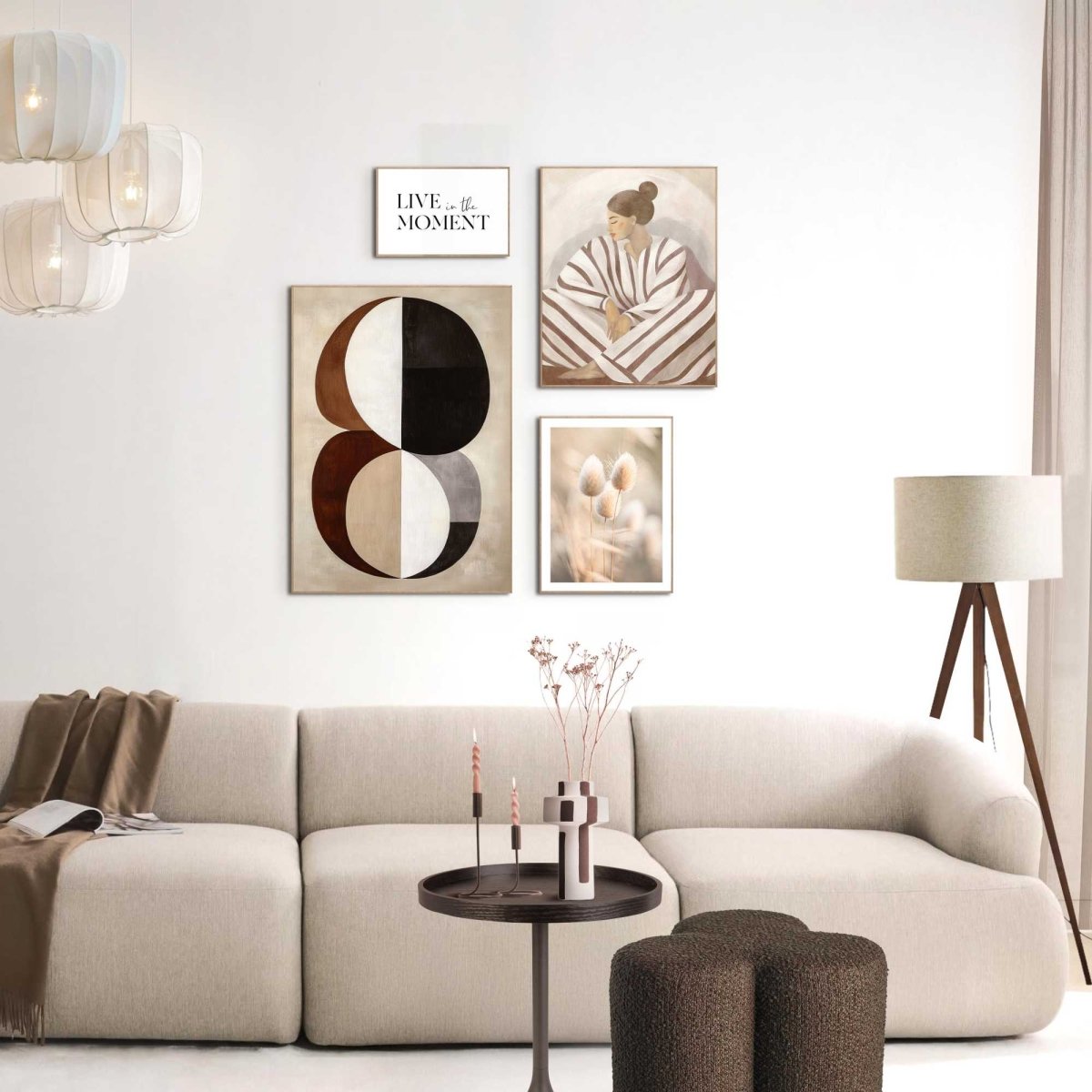 Wanddecoratieset in verschillende formaten In het moment 70x50 - Slim Frame - Reinders