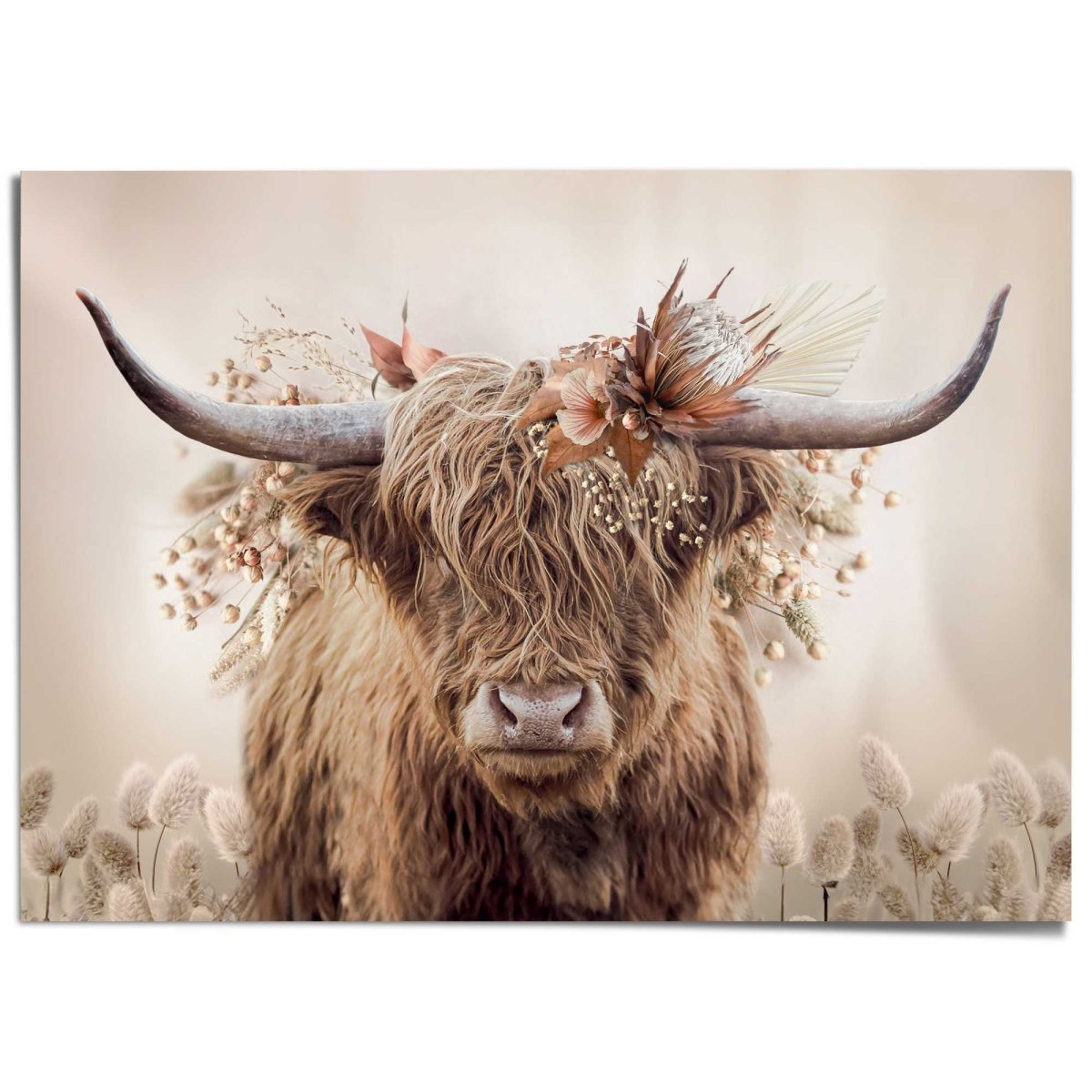 XXL Poster Floral Highlander 100x140 - Reinders