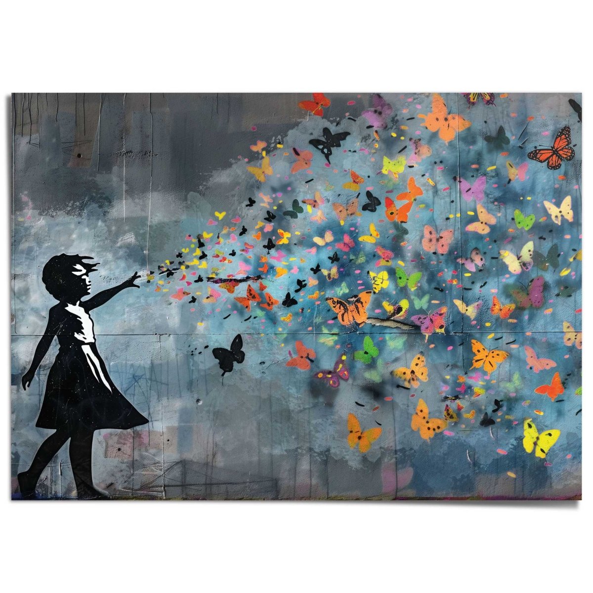 XXL Poster Vlinderregen 100x140 - Reinders
