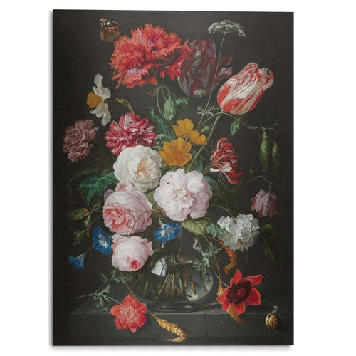 Alu-Dibond De Heem Stillleben mit Blumenvase 140x100