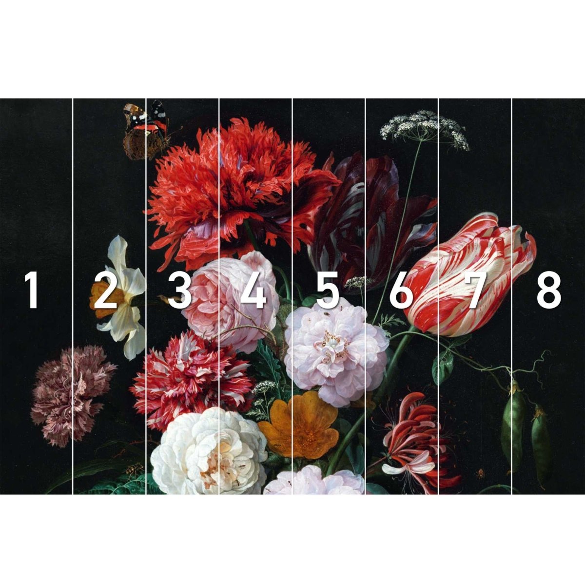 Fotobehang De Heem Stilleven met bloemen 260x384 - Reinders