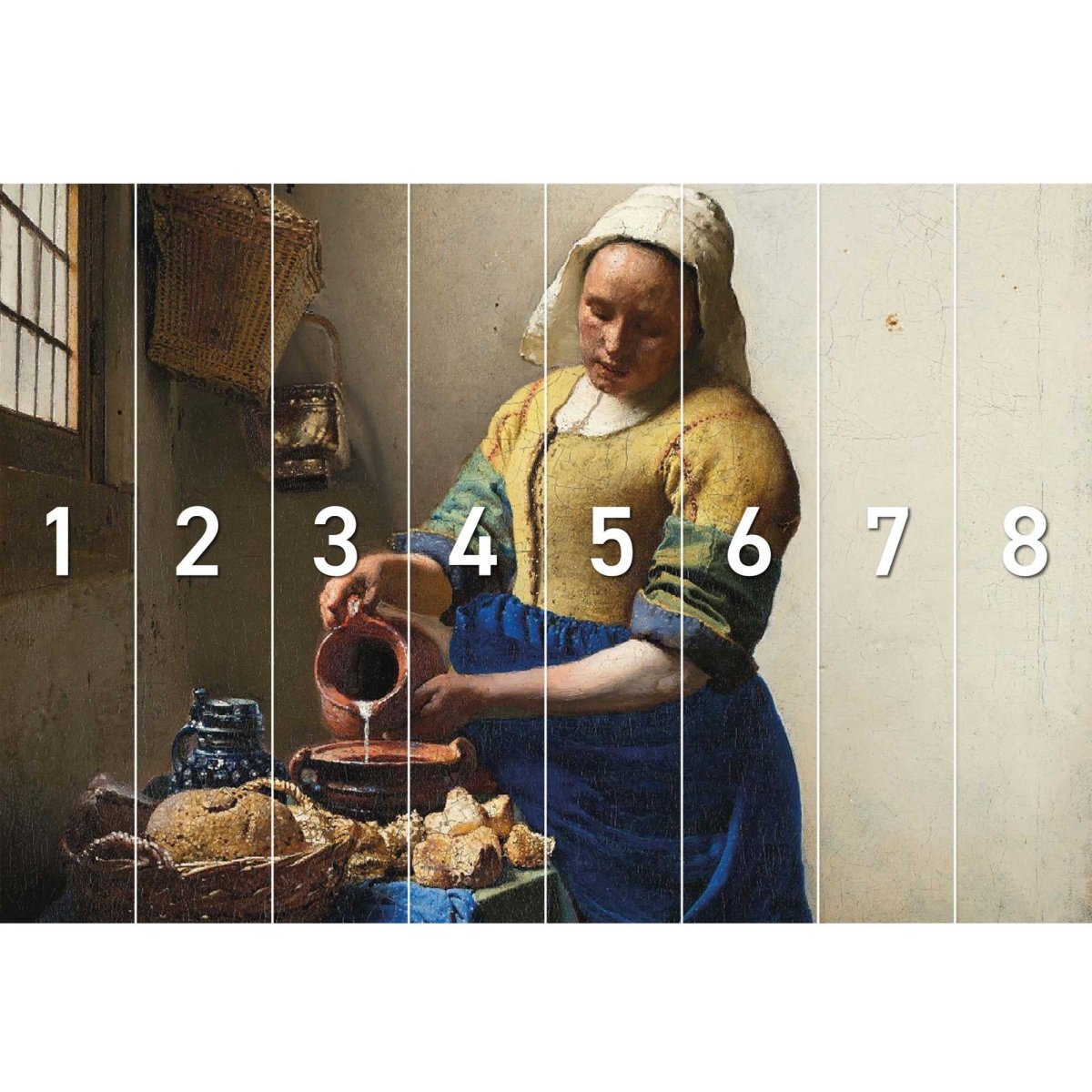 Fotobehang Vermeer Melkmeisje 260x384 - Reinders