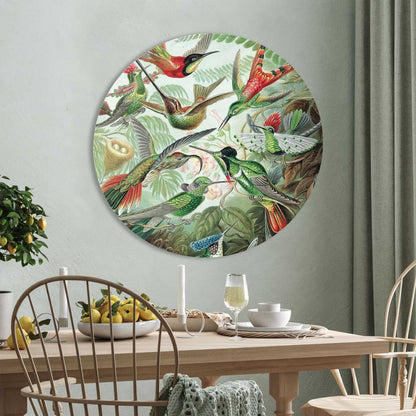 Glasschilderij Hummingbirds 70 Rond - Reinders