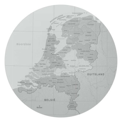Glasschilderij Kaart van Nederland 70 Rond - Reinders