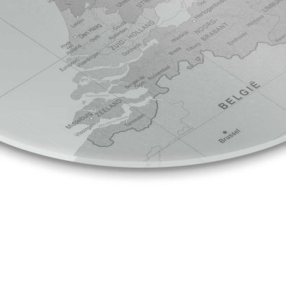 Glasschilderij Kaart van Nederland 70 Rond - Reinders