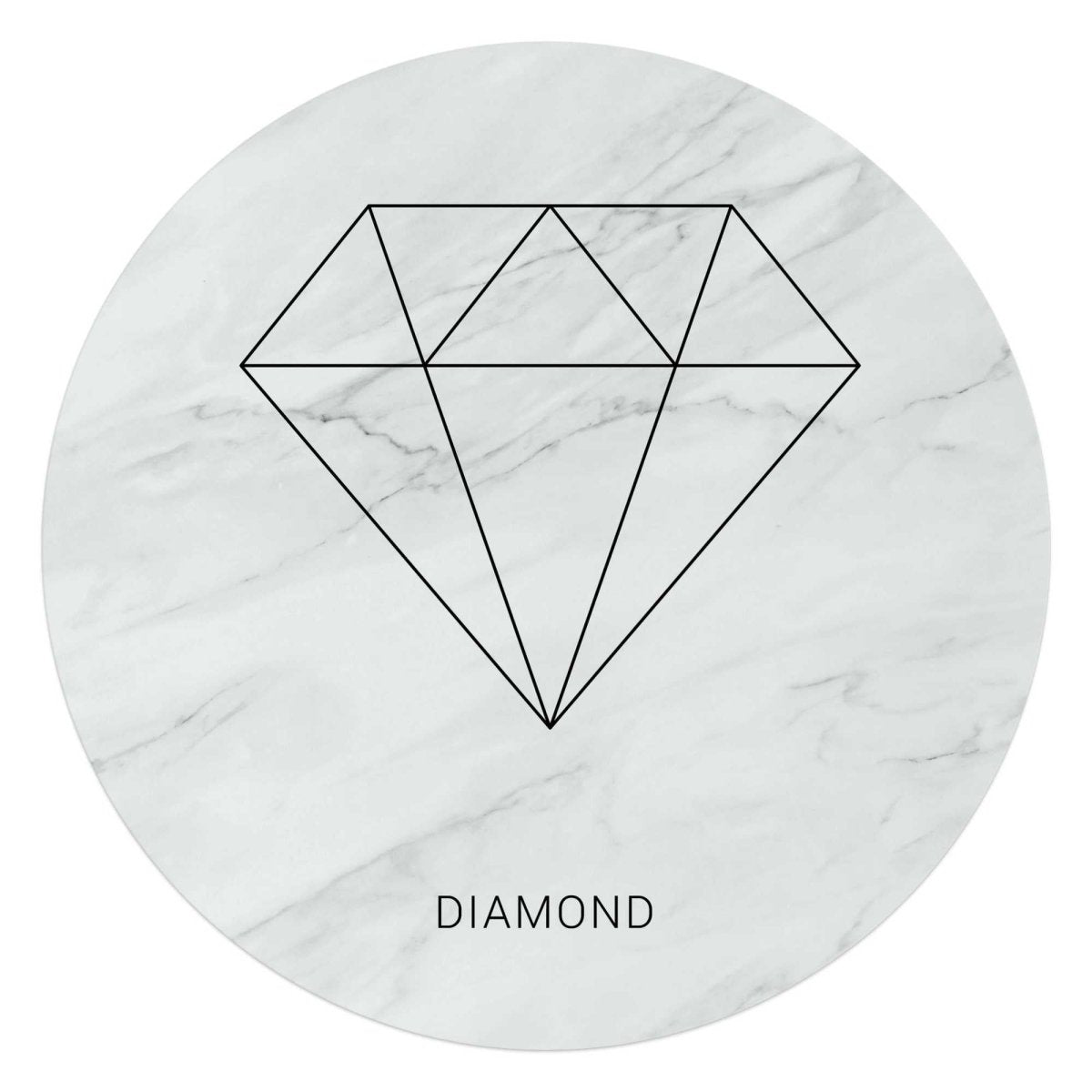 Glasschilderij Kubistische diamant 70 Rond - Reinders