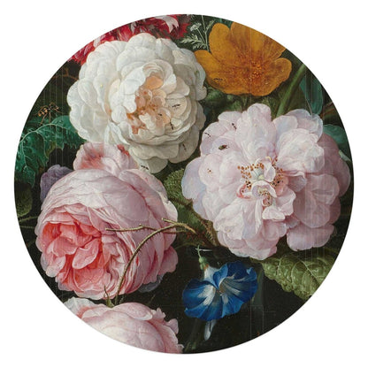 Plexiglasschilderij De Heem Stilleven met bloemen 70 Rond - Reinders