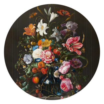 Plexiglasschilderij De Heem Stilleven met bloemen op vaas 70 Rond - Reinders