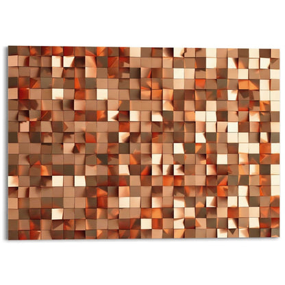 Plexiglasschilderij Kubistisch goud 100x140 - Reinders