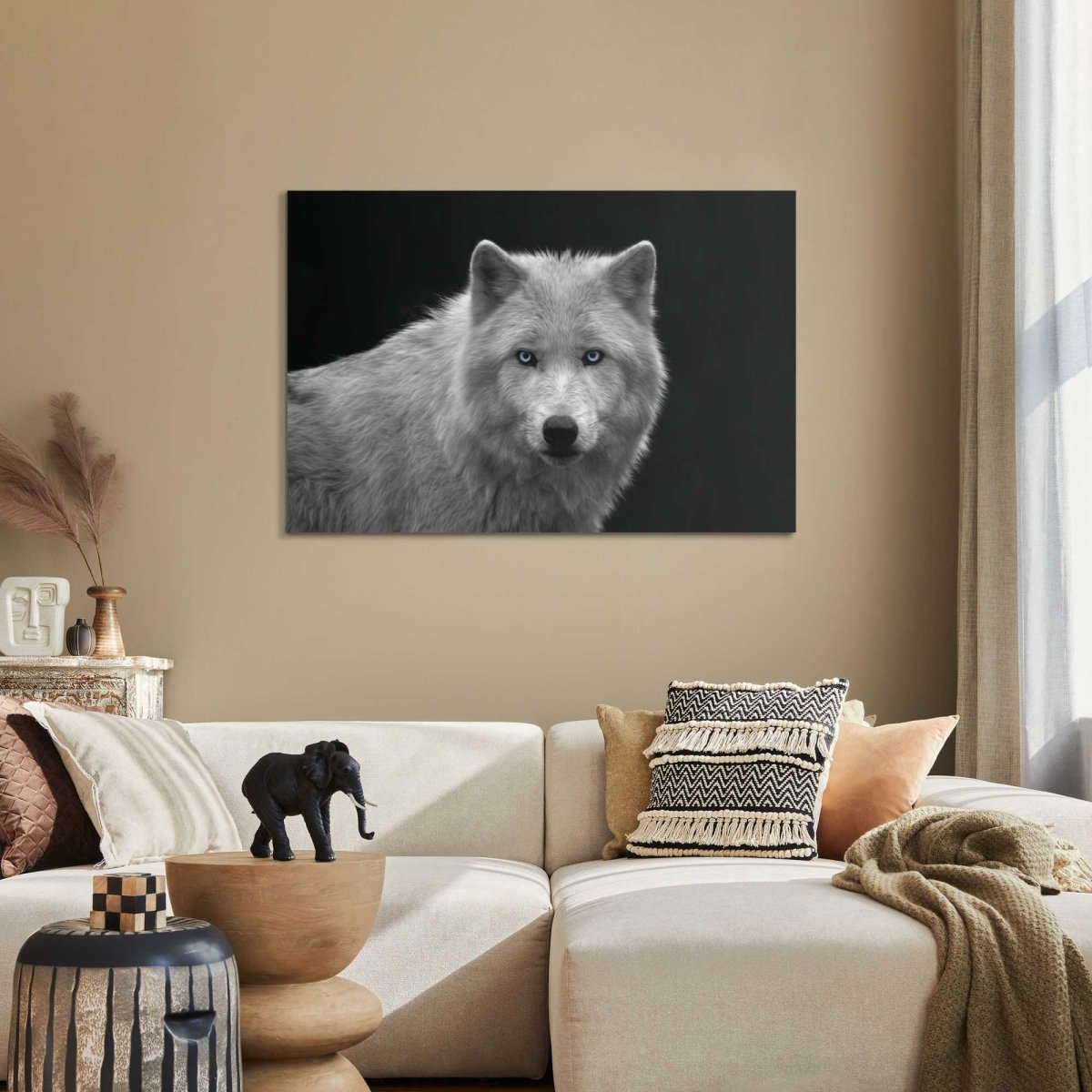 Plexiglasschilderij Witte wolf 80x120 - Reinders