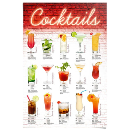 Poster Cocktails 91,5x61 - Reinders