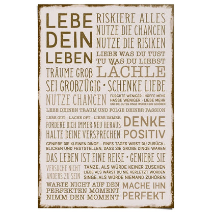 Poster Denke Positiv 91,5x61 - Reinders