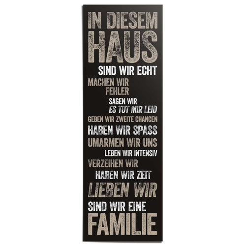 Poster In diesem Haus 158x53