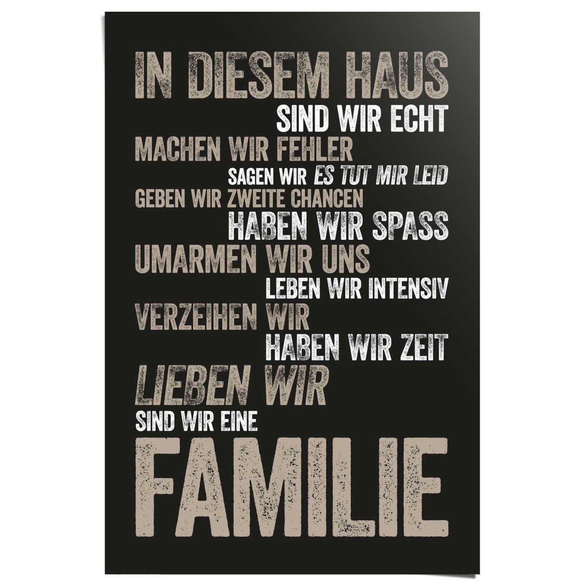 Poster In diesem Haus 91,5x61 - Reinders