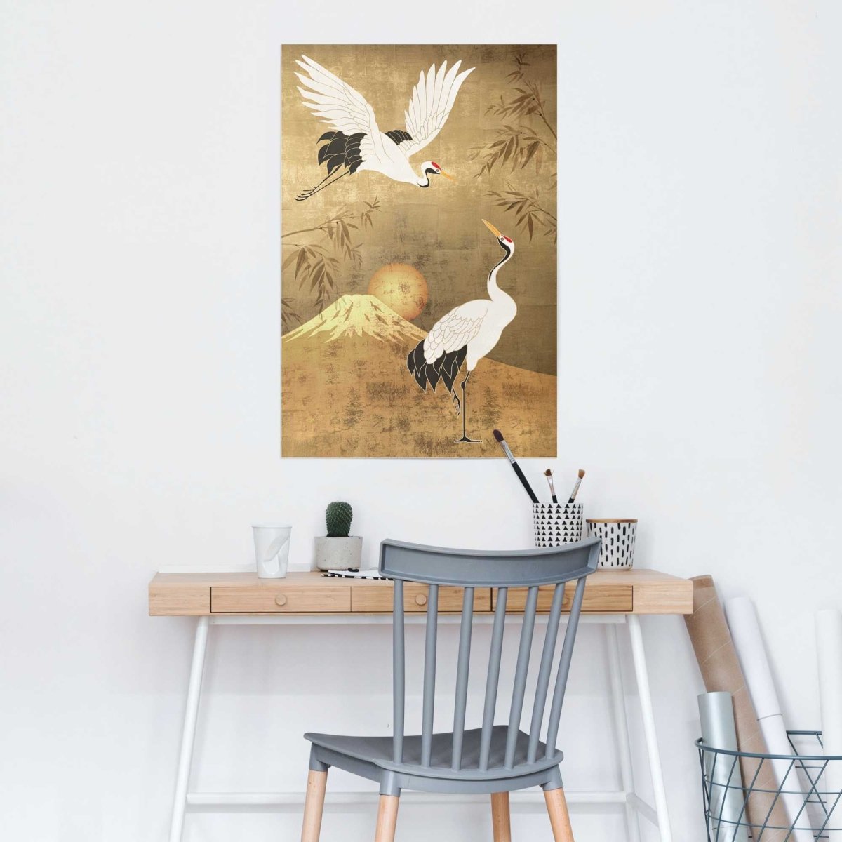 Poster Kraanvogels 91,5x61 - Reinders