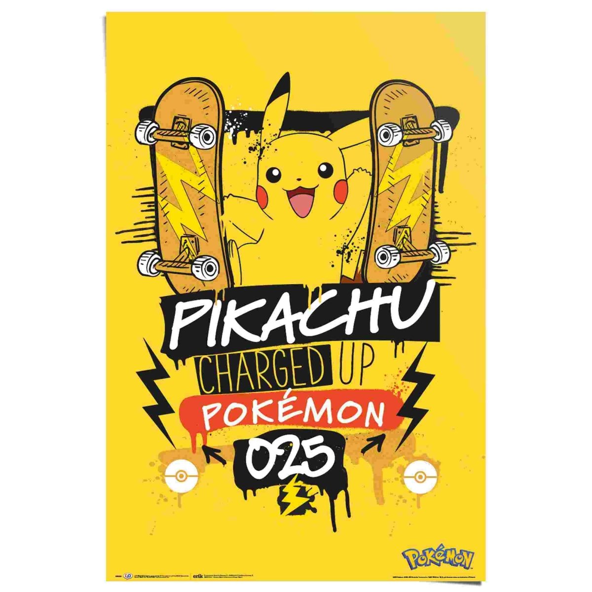 Poster Pokemon - pikachu charged up 025 91,5x61 - Reinders