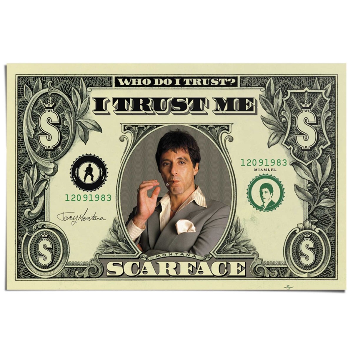 Poster Scarface dollar 61x91,5 - Reinders