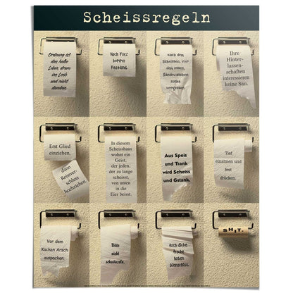 Poster Scheissregeln 50x40 - Reinders