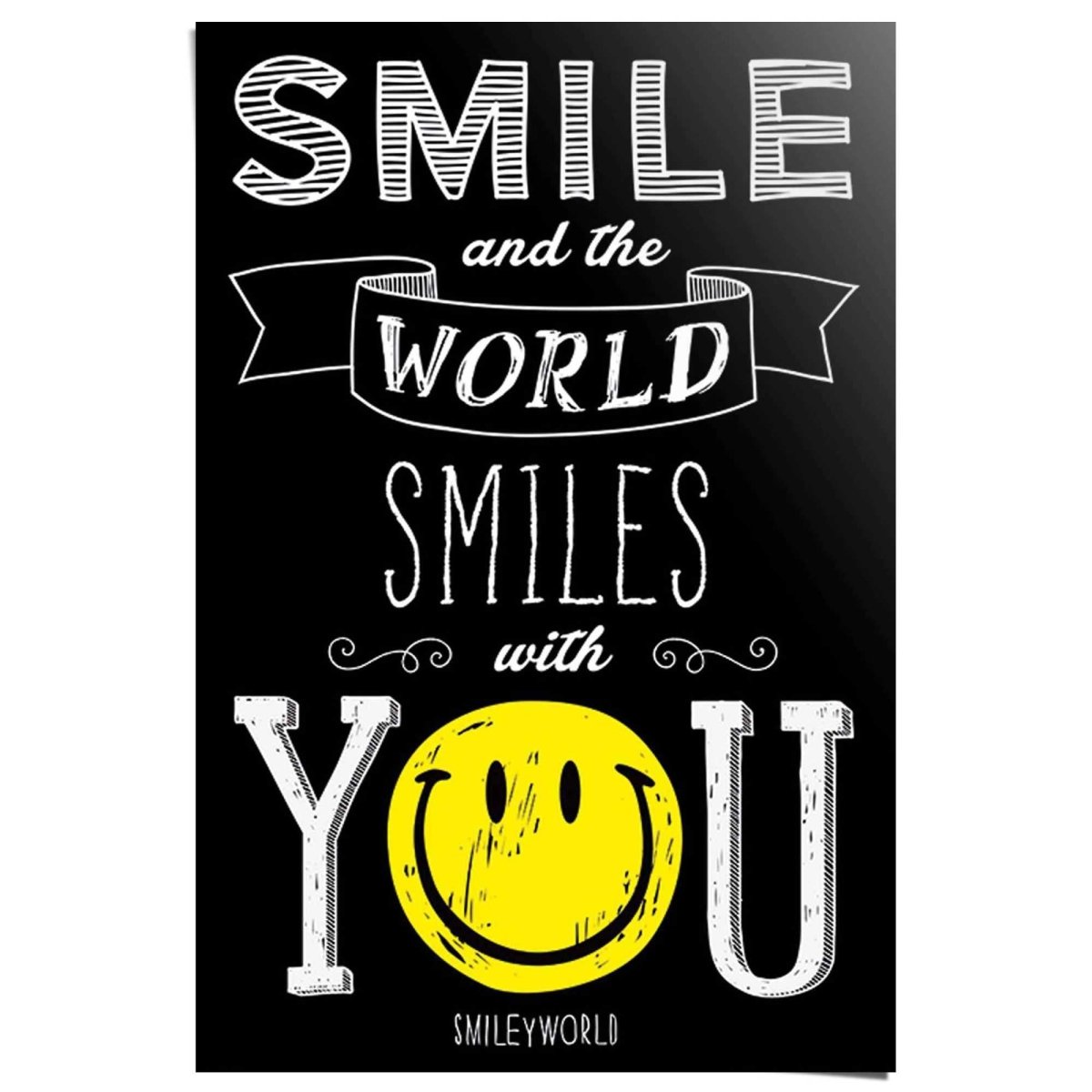 Poster Smiley - world smiles with you 91,5x61 - Reinders