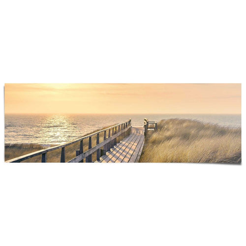 Poster Weg zum Strand 53x158