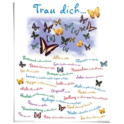 Poster Trau dich… 50x40