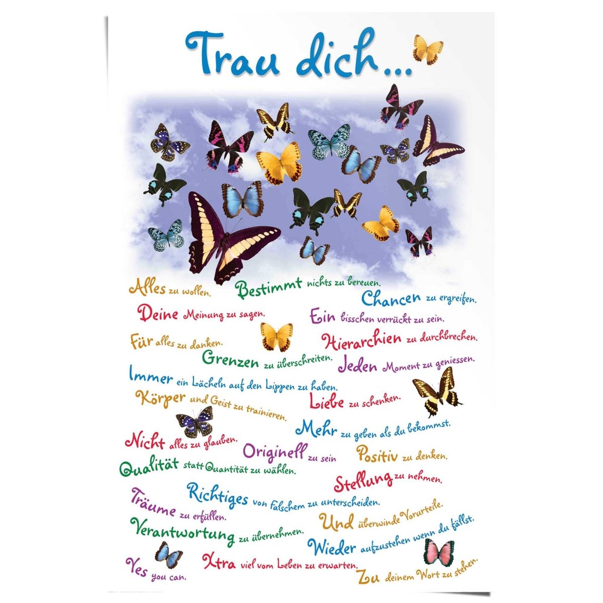 Poster Trau dich… 91,5x61 - Reinders