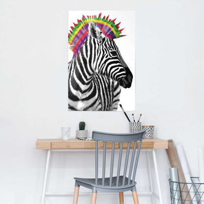 Poster Zebra punker 91,5x61 - Reinders