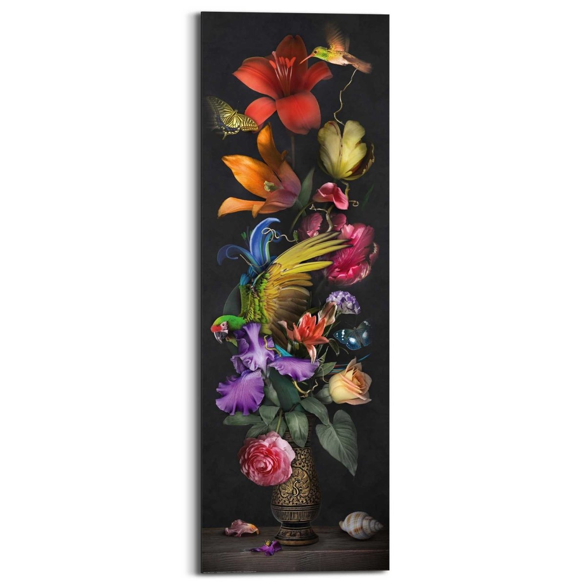 Schilderij Bloemenvaas 90x30 - Reinders