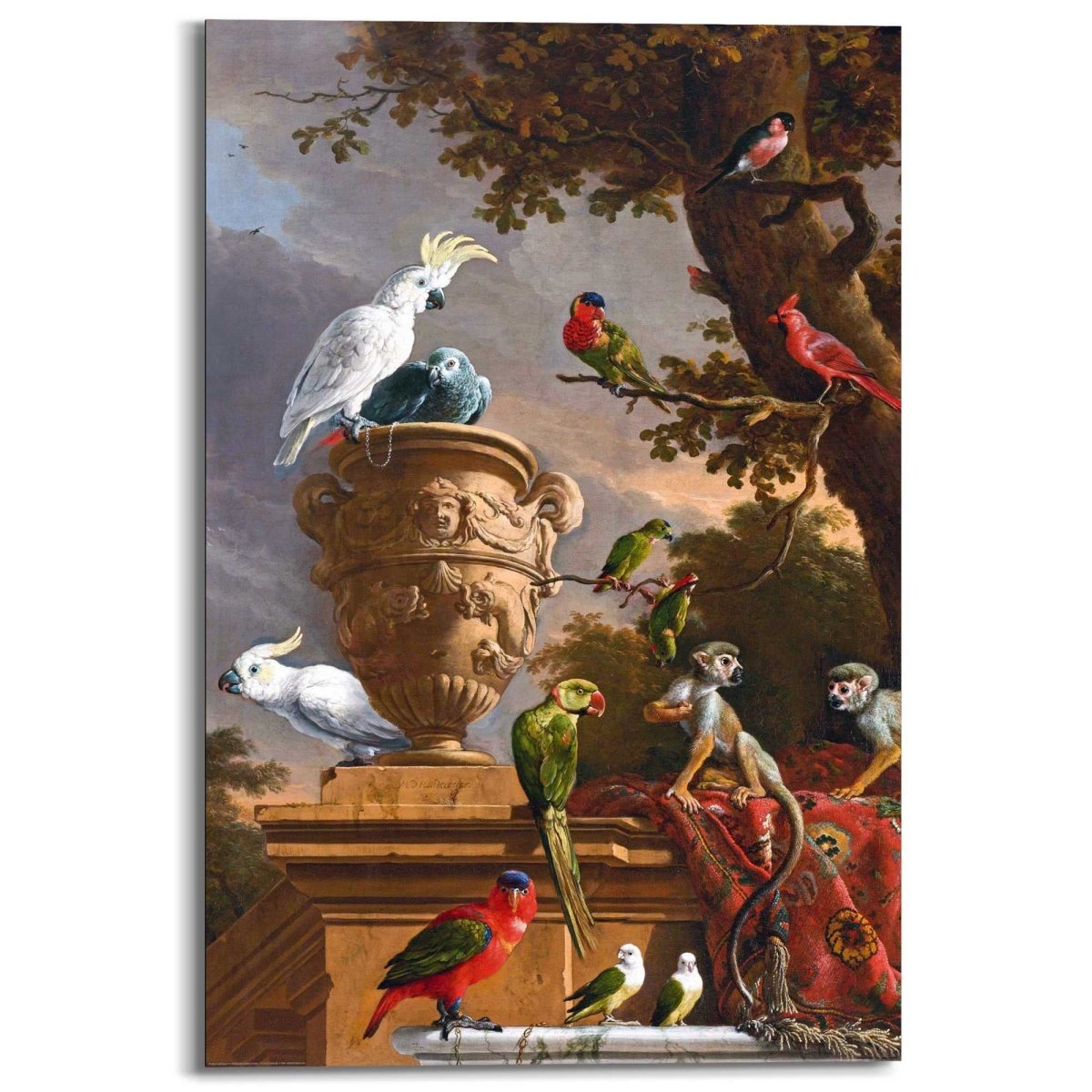 Schilderij d´Hondecoeter de Menagerie 90x60 - Reinders