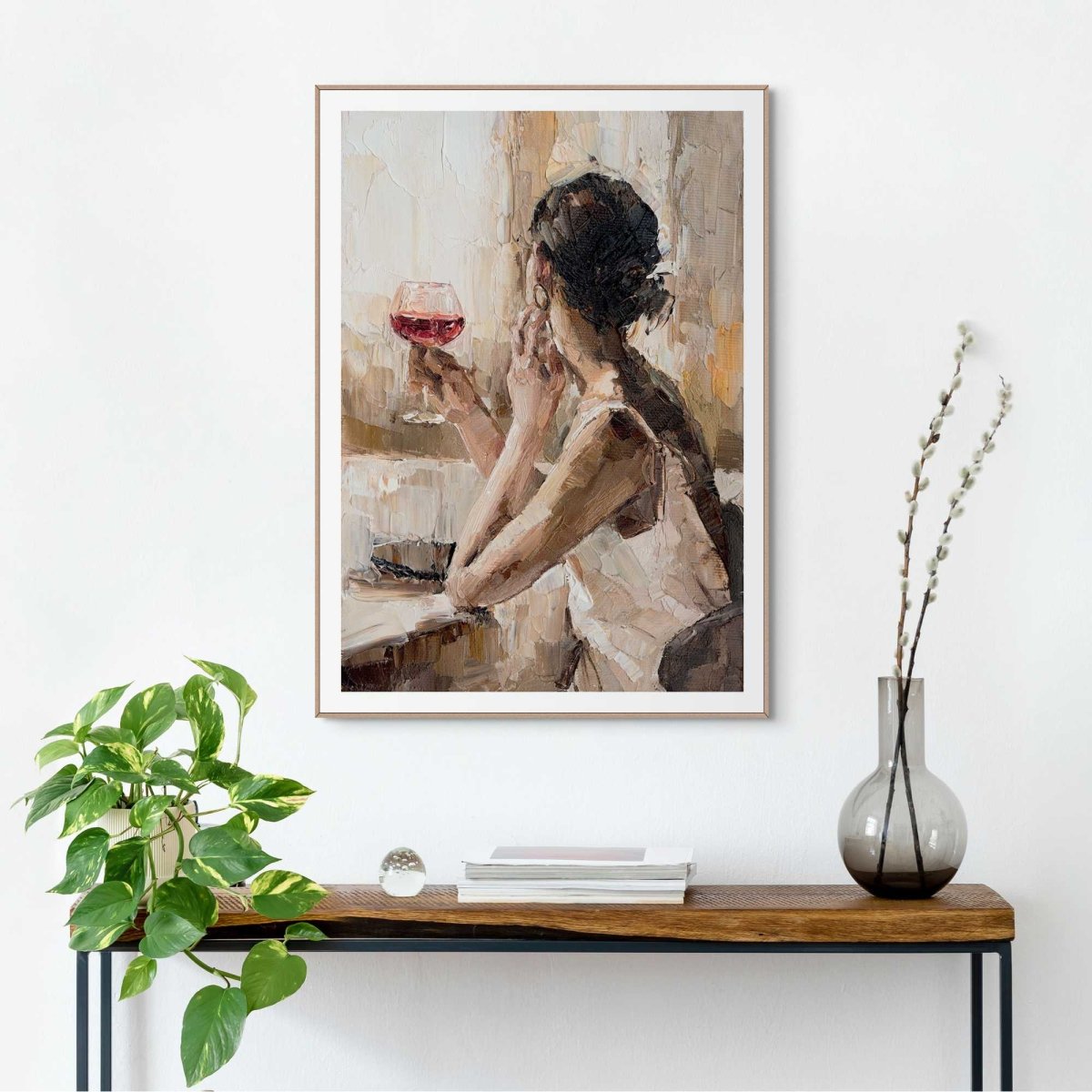 Gerahmtes Bild Evening Wine 70x50 - Reinders