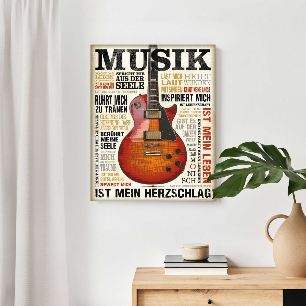 Schilderij Musik ist Leidenschaft 50x40 - Reinders