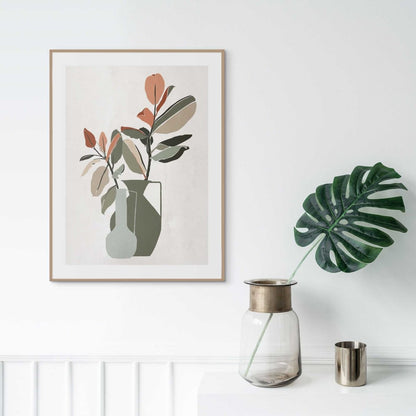 Schilderij Vaas met bloemen 40x30 - Reinders