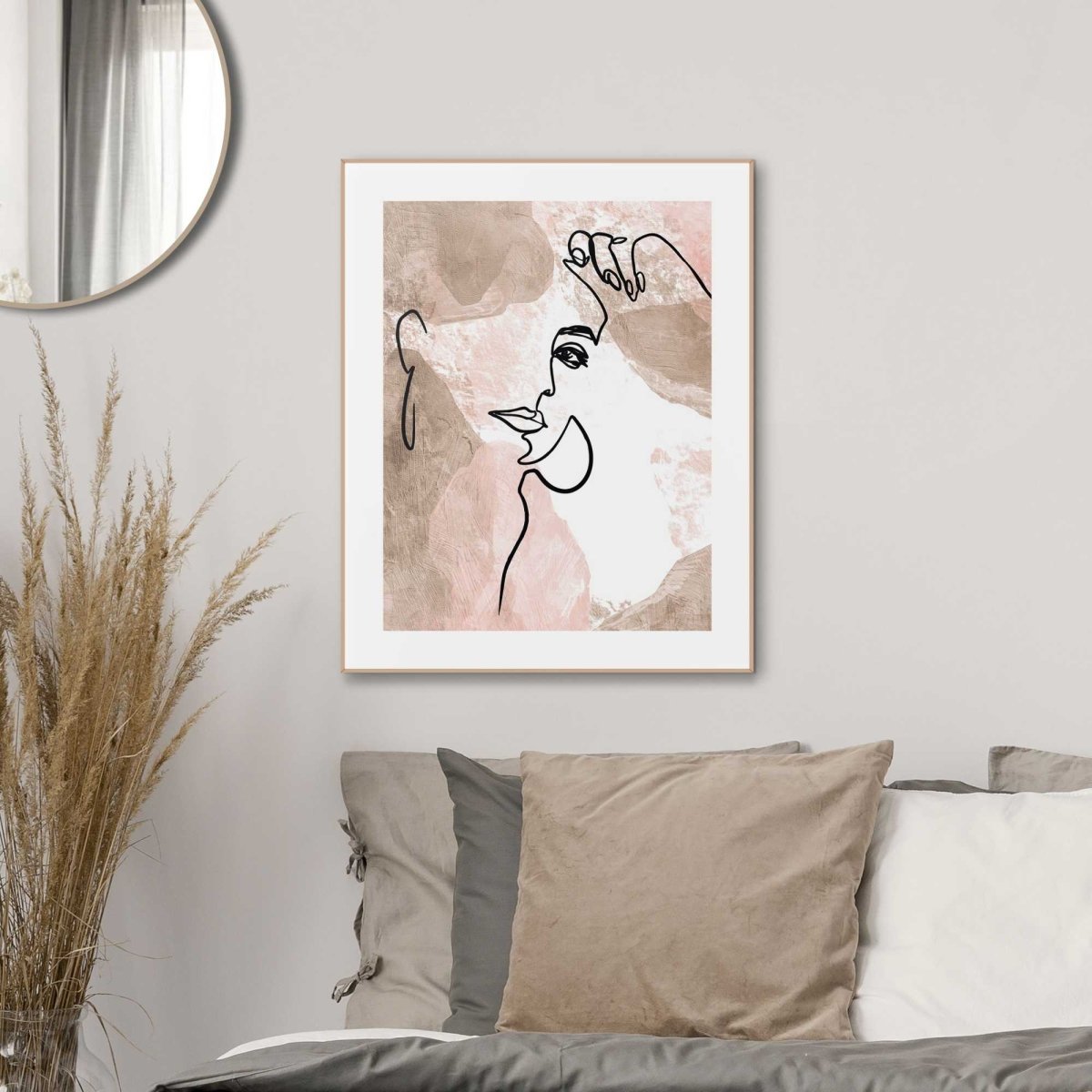 Schilderij Vrouwengezicht 50x40 - Reinders