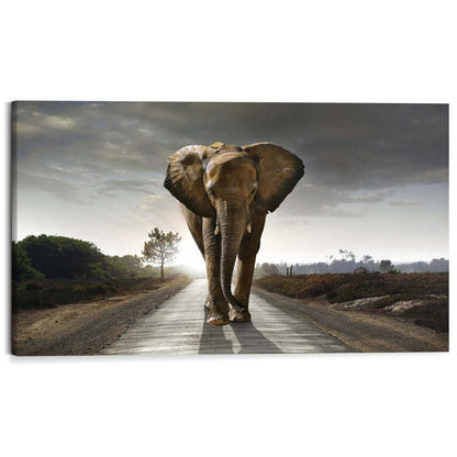 Schilderij Wandelende olifant 70x118 - Reinders