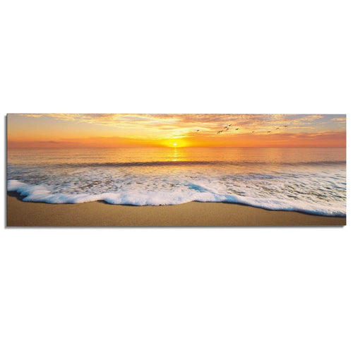 Wandbild Sonnenuntergang 52x156