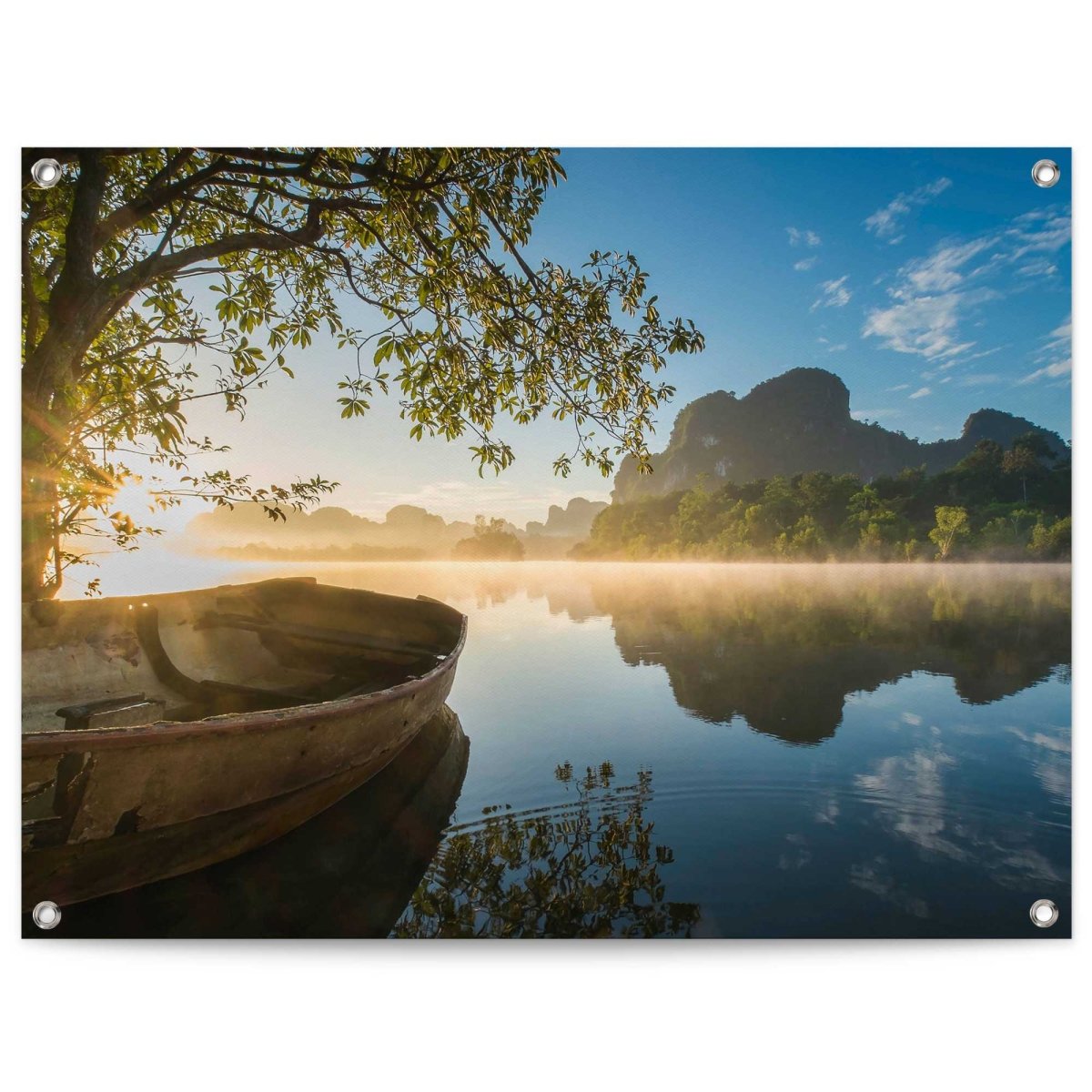 Tuinposter Boot op het meer 60x80 - Reinders