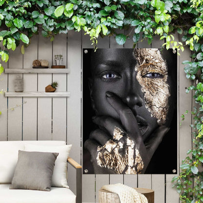 Tuinposter Gouden hand 80x60 - Reinders