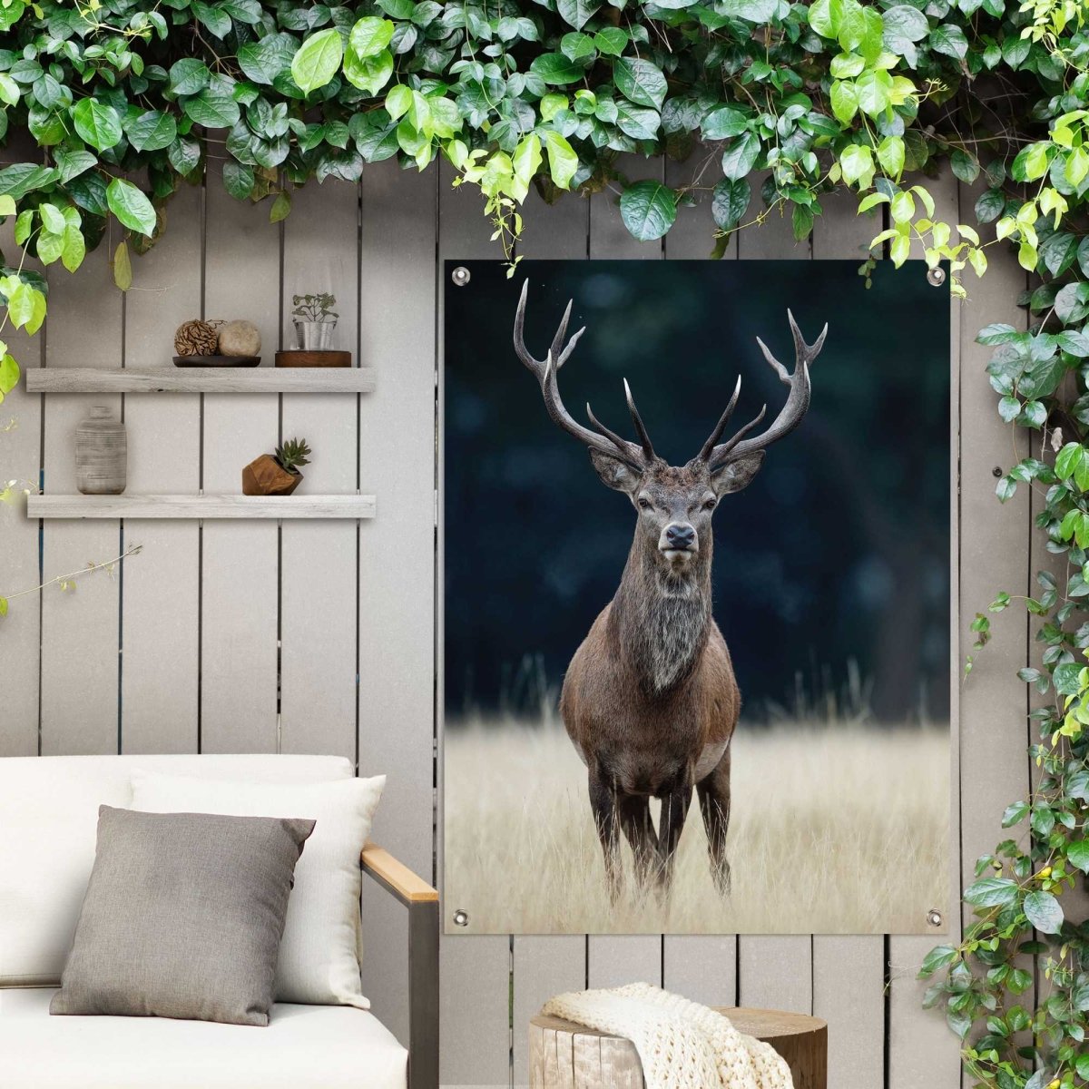 Tuinposter Hert 80x60 - Reinders