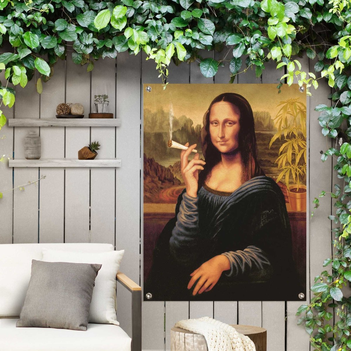 Tuinposter Mona Lisa - joint 80x60 - Reinders