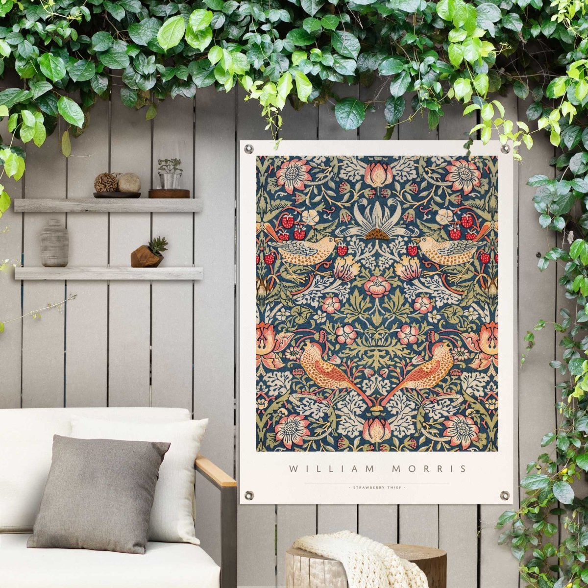 Tuinposter William Morris - aardbeiendief 80x60 - Reinders