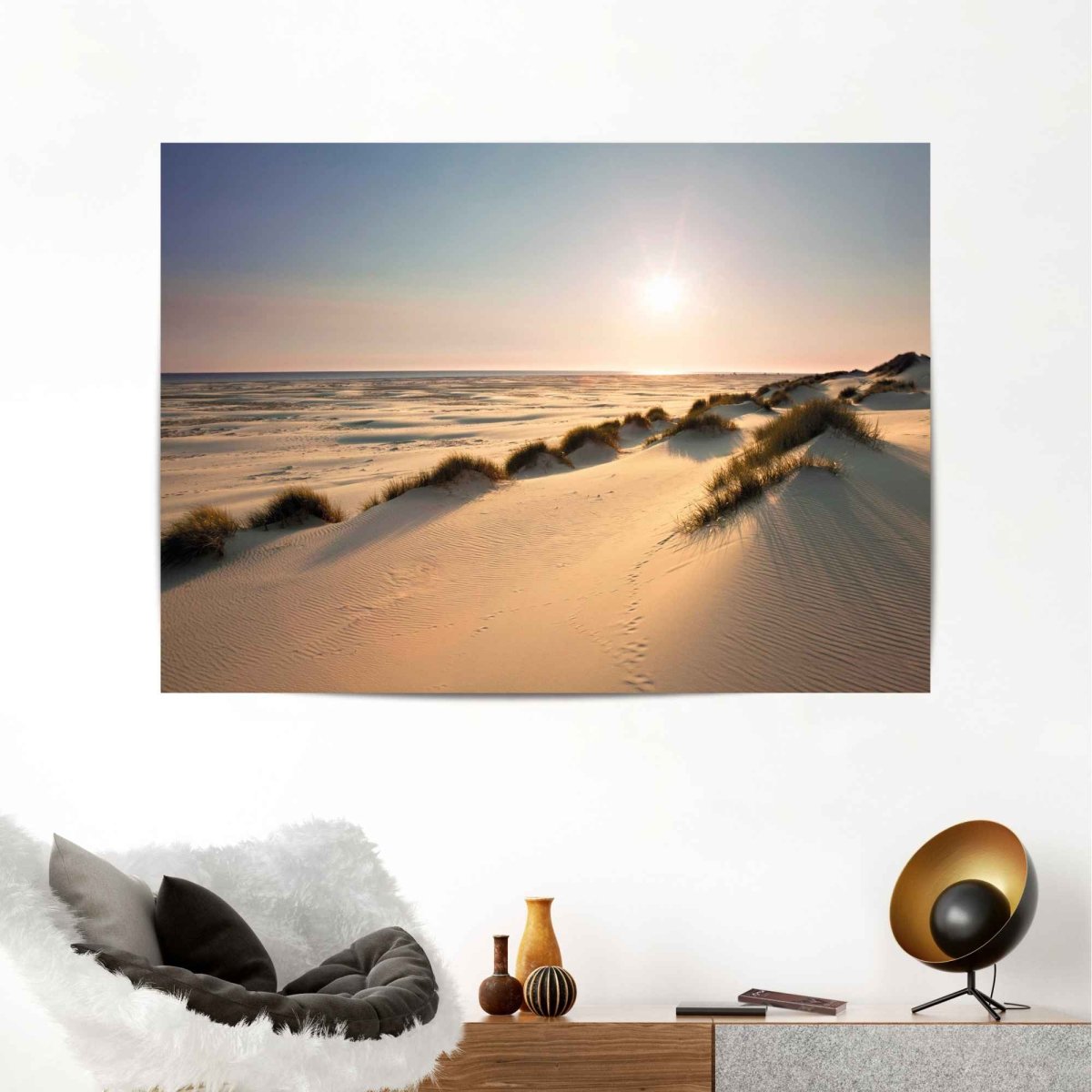 XXL Poster Noordzee duinen 100x140 - Reinders