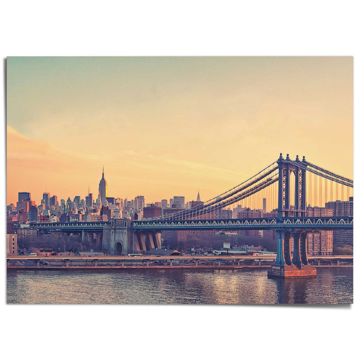 XXL Poster NY - Brooklyn Bridge 100x140 - Reinders